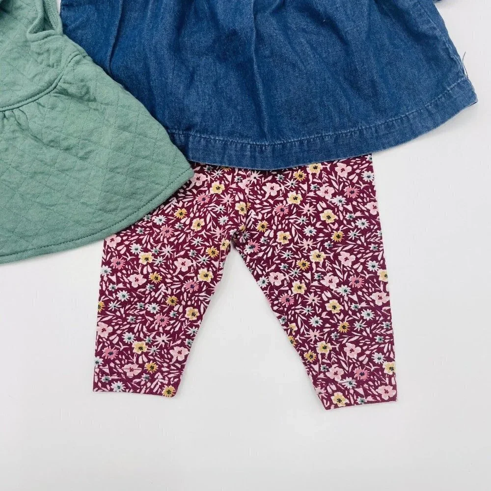 Carters Just One You Baby Girls 3 Months 3‎ Piece Pant Set with Vest Floral 1814